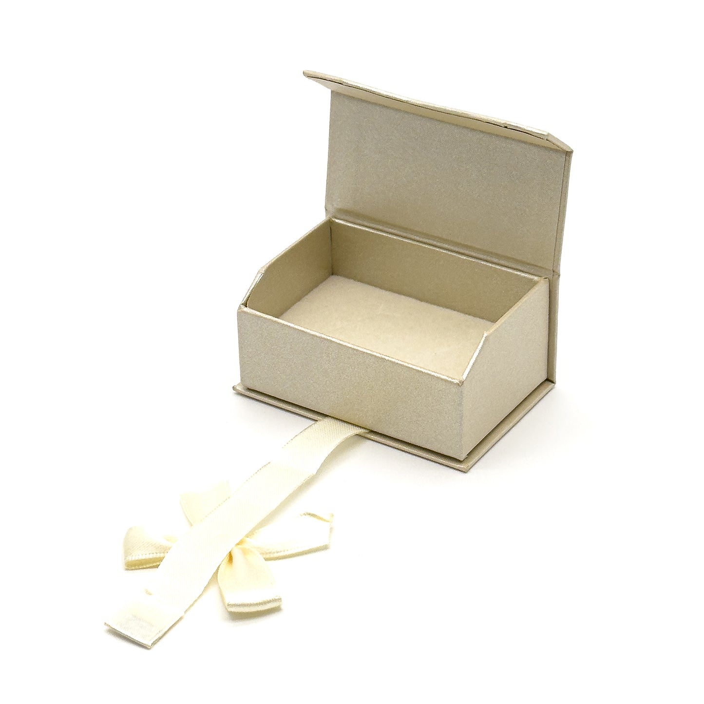 Beau | Ivory Satin Double Wedding Ring Box (Pack of 50)