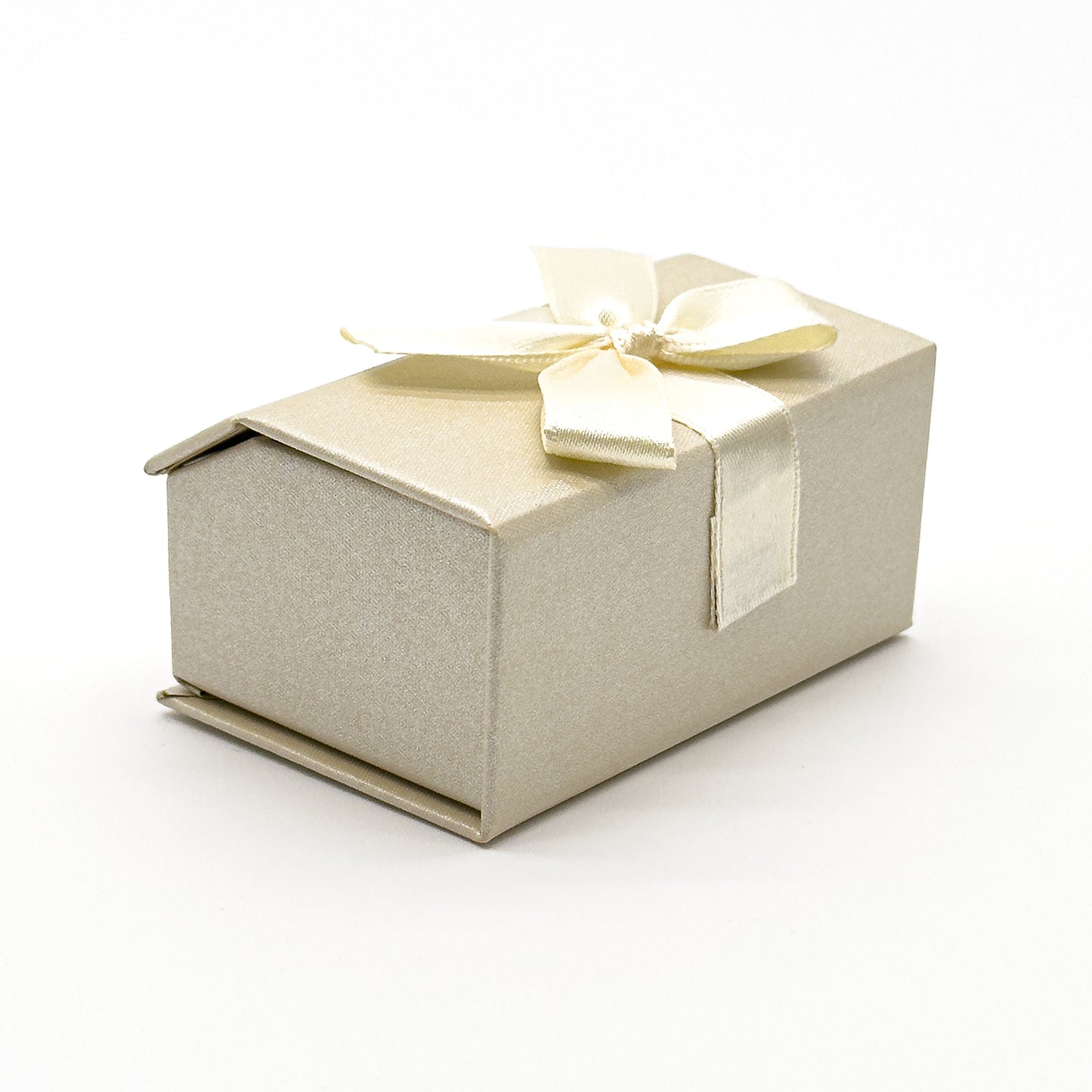 Beau | Ivory Satin Double Wedding Ring Box (Pack of 50)