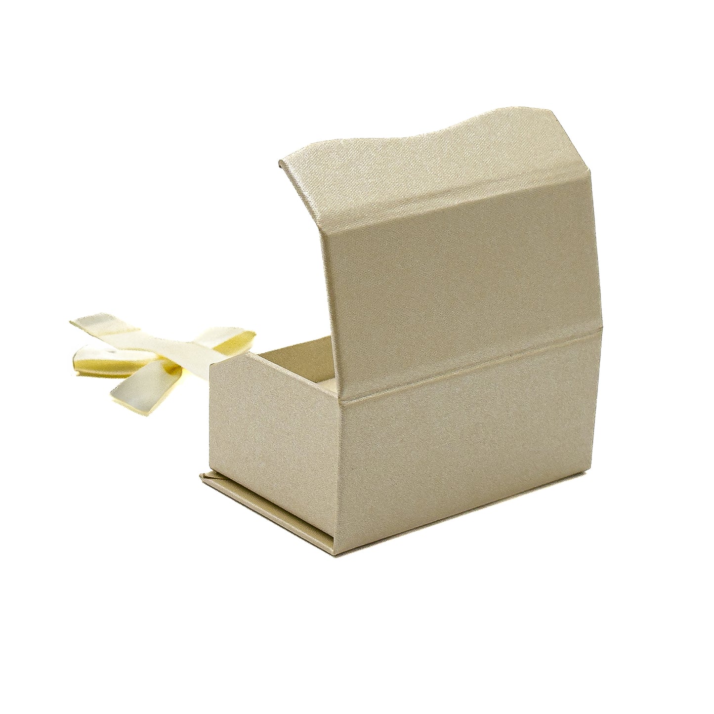Beau | Elegant Ivory Satin Double Wedding Ring Box (Pack of 50)