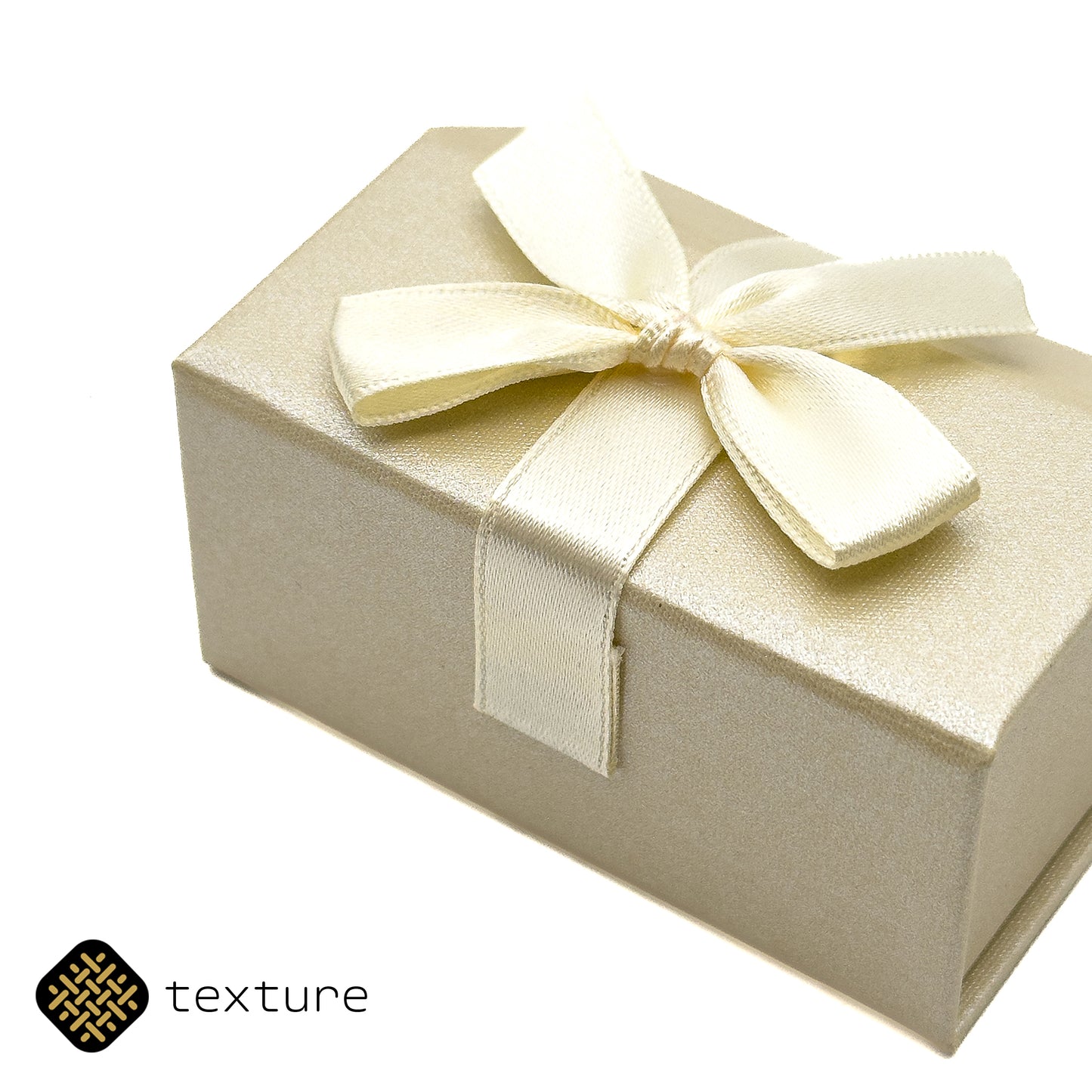 Beau | Elegant Ivory Satin Double Wedding Ring Box (Pack of 50)