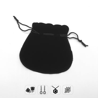 Black Velveteen Bell Pouches | Perfect for Gifts (Pack of 50)