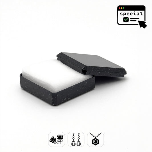 Sparkle | Glittered Large Plastic Universal Box, 80x80mm (Pack of 48)