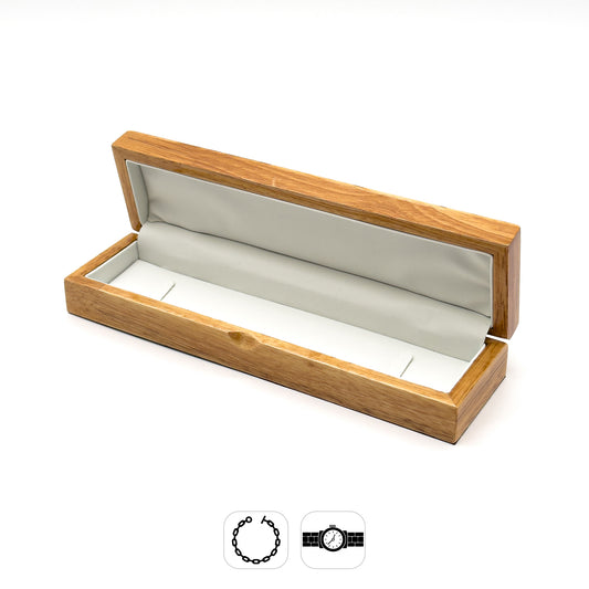 Windsor | Luxury Gloss Hardwood Bracelet Case, Natural (Pack of 1)