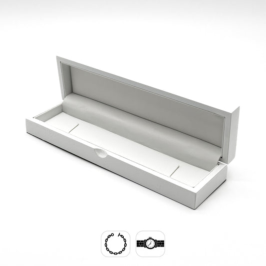 Windsor | Luxury Gloss Hardwood Bracelet Case, White (Pack of 1)