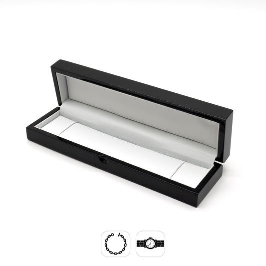 Windsor | Luxury Gloss Hardwood Bracelet Case, Black (Pack of 1)