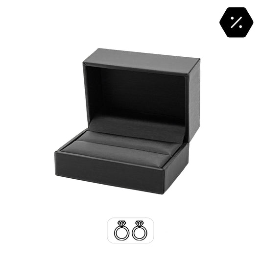 Brilliant | Luxury Satin-Grained Double Wedding Ring Case (Pack of 12)