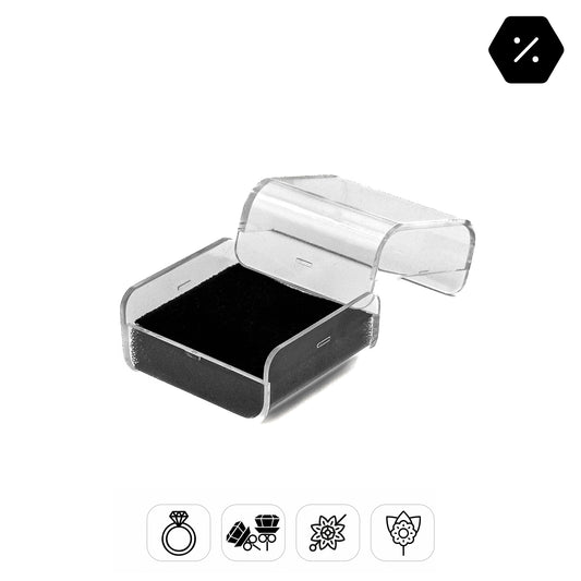 Calais | Two-Piece Clear Plastic Ring / Small Universal Case (Pack of 100)