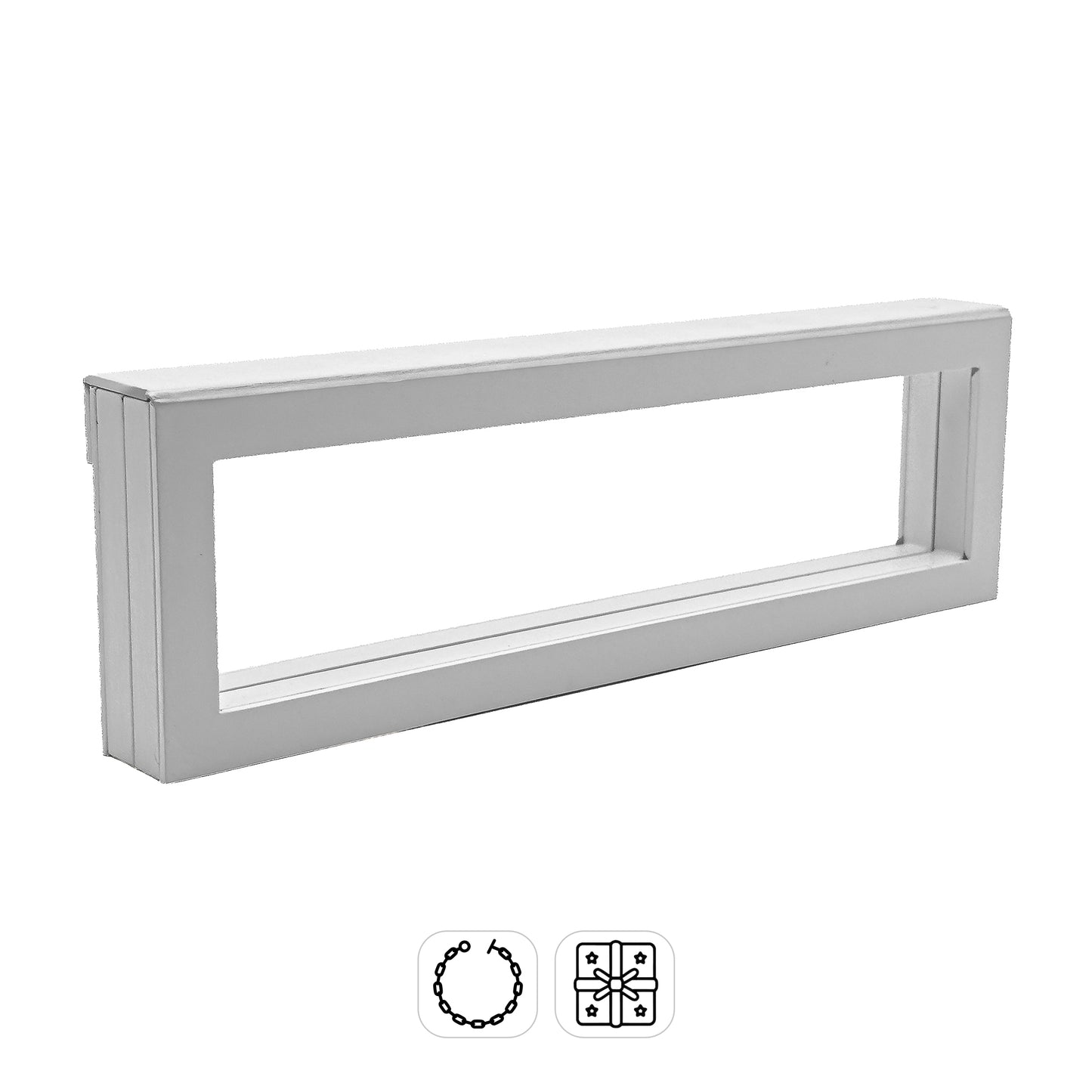 Cairo | Luxury White Floating Frame Case for Bracelets, Gifts & Collectible Coins (Pack of 1)