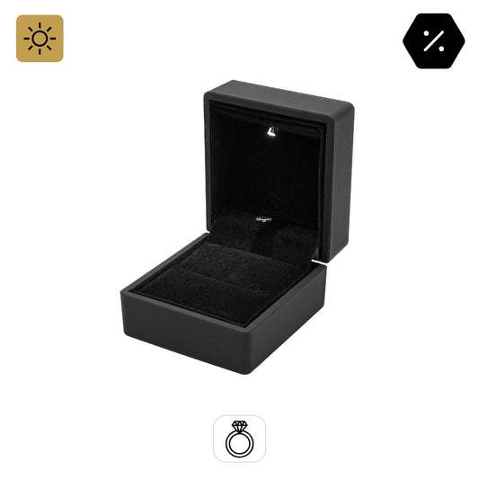 Cambridge LED | Luxury Soft-Touch Ring Case for Illuminated Display (Pack of 12)