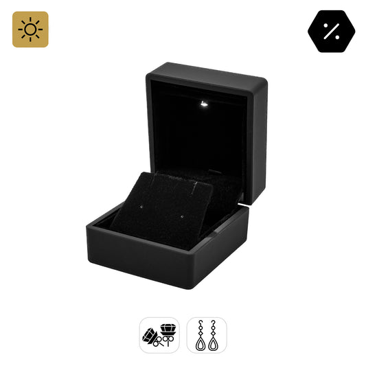 Cambridge LED | Luxury Soft-Touch Stud / Drop Earring Case for Illuminated Display (Pack of 12)