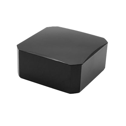 Capri | Retro Monochrome Deep 90x90mm Universal Black Gloss Plastic Box with Cotton Insert (Pack of 30)