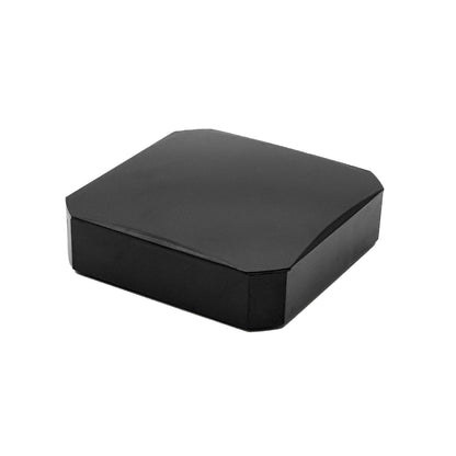 Capri | Retro Monochrome Large 90x90mm Universal Black Gloss Plastic Box with Cotton Insert (Pack of 50)