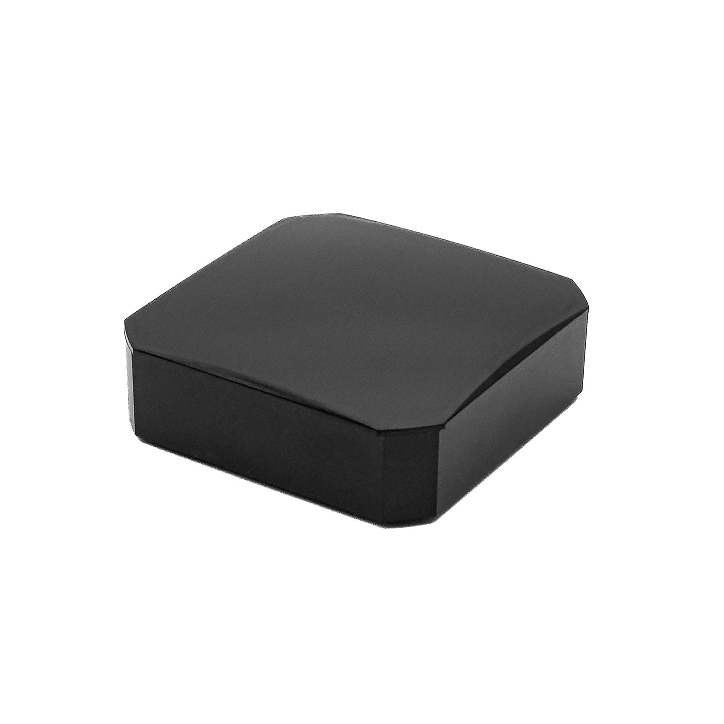 Capri | Retro Monochrome Medium 60x60mm Universal Black Gloss Plastic Box with Cotton Insert (Pack of 100)