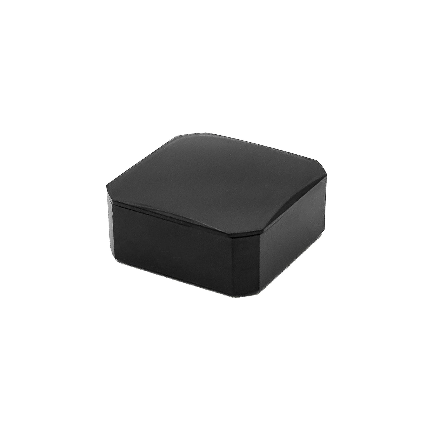 Capri | Retro Monochrome Small 40x40mm Universal Black Gloss Plastic Box with Cotton Insert (Pack of 100)