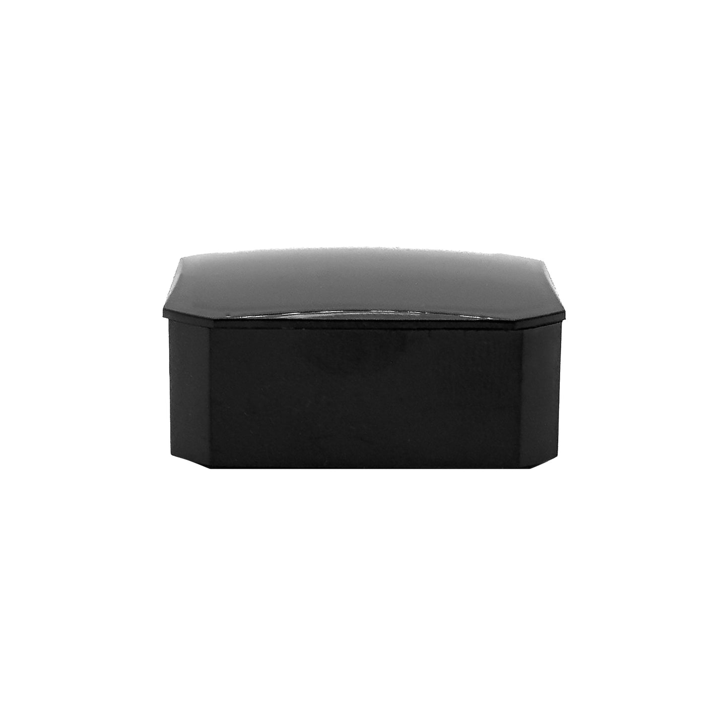 Capri | Retro Monochrome Small 40x40mm Universal Black Gloss Plastic Box with Cotton Insert (Pack of 100)