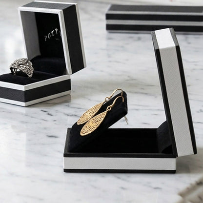Celebration | French-Inspired Drop Earring Case with Textured Monochrome Finish (Pack of 12)