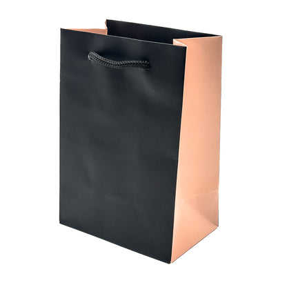 Laminated Matt Black / Chic Pink Tote Bags with String Handles for Luxury Gifting (Pack of 10)