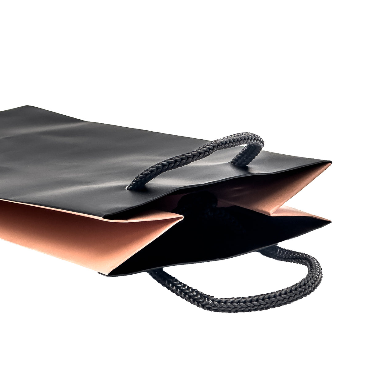 Laminated Matt Black / Chic Pink Tote Bags with String Handles for Luxury Gifting (Pack of 10)