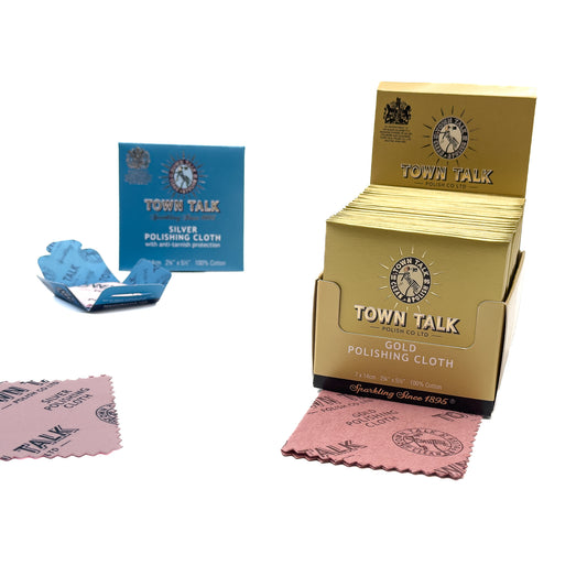 Gold & Silver Anti-Tarnish Polishing Cloths | Town Talk Polishing | Jewellers' Essentials