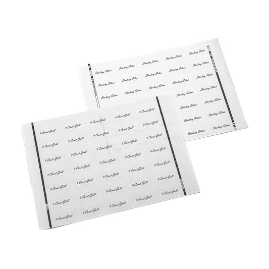 Jewellery Composition Labels | Self-Adhesive | Jewellers' Essentials (Pack of 350)