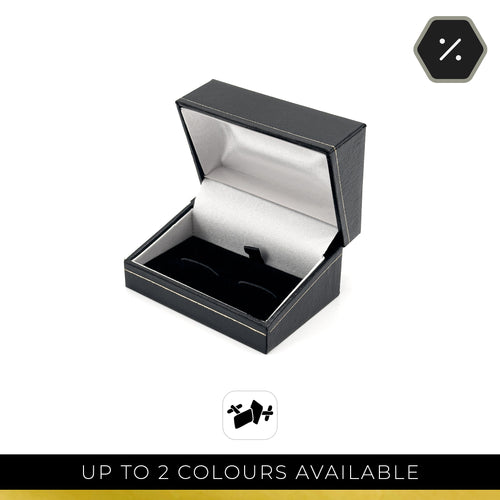 Milano Gold | Leatherette Cufflink Case - Gold Profiling (Pack of 12)