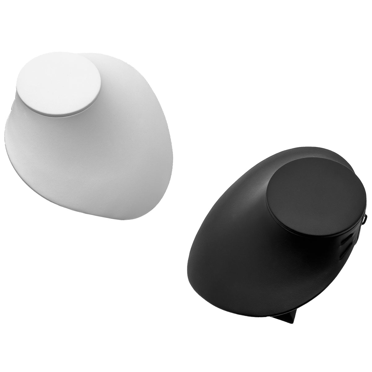 Impressions | Wide Display Bust for Collars & Necklaces | Black & White PU Leather