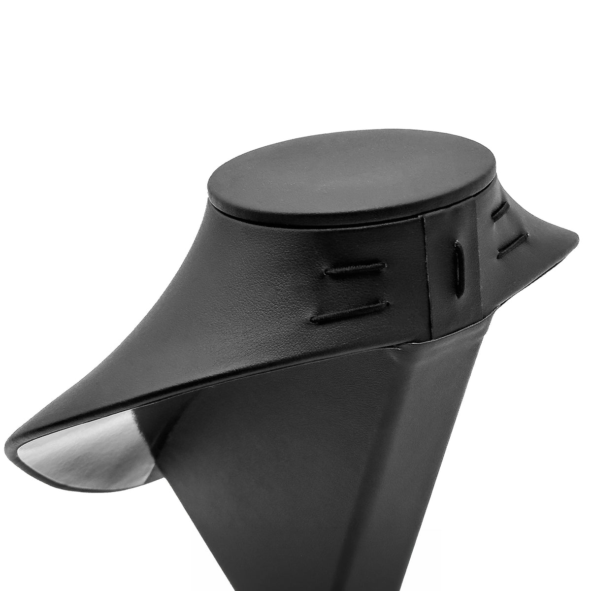 Impressions | Wide Display Bust for Collars & Necklaces | Black & White PU Leather