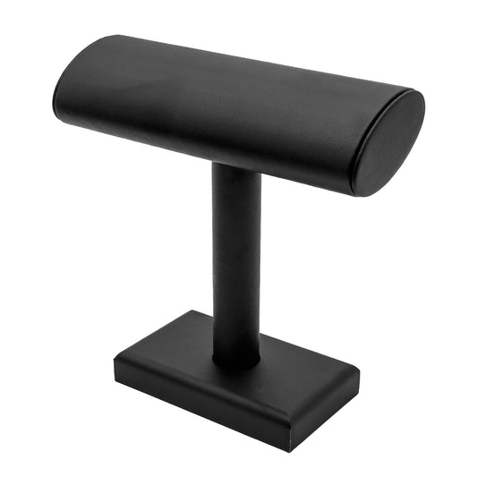 Impressions | T-Bar Bangle / Bracelet / Watch Display Stand  | Black & White PU Leather