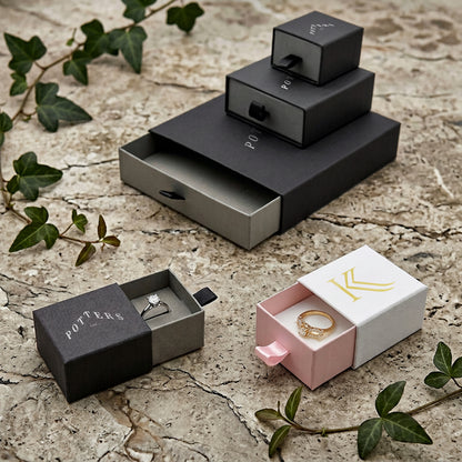 Drawer Ring & Stud Earring | Stylish Eco Pull-Out Jewellery Box (Pack of 30)