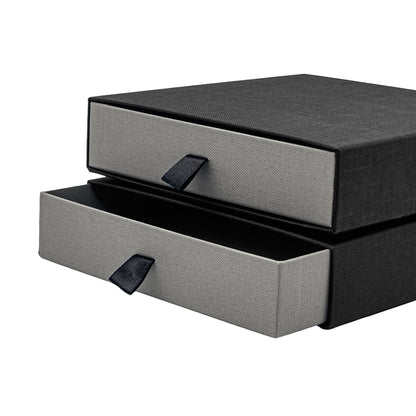 Drawer | Pull-Out Black / Grey Universal Gift Box Including a Ring (Pack of 10)