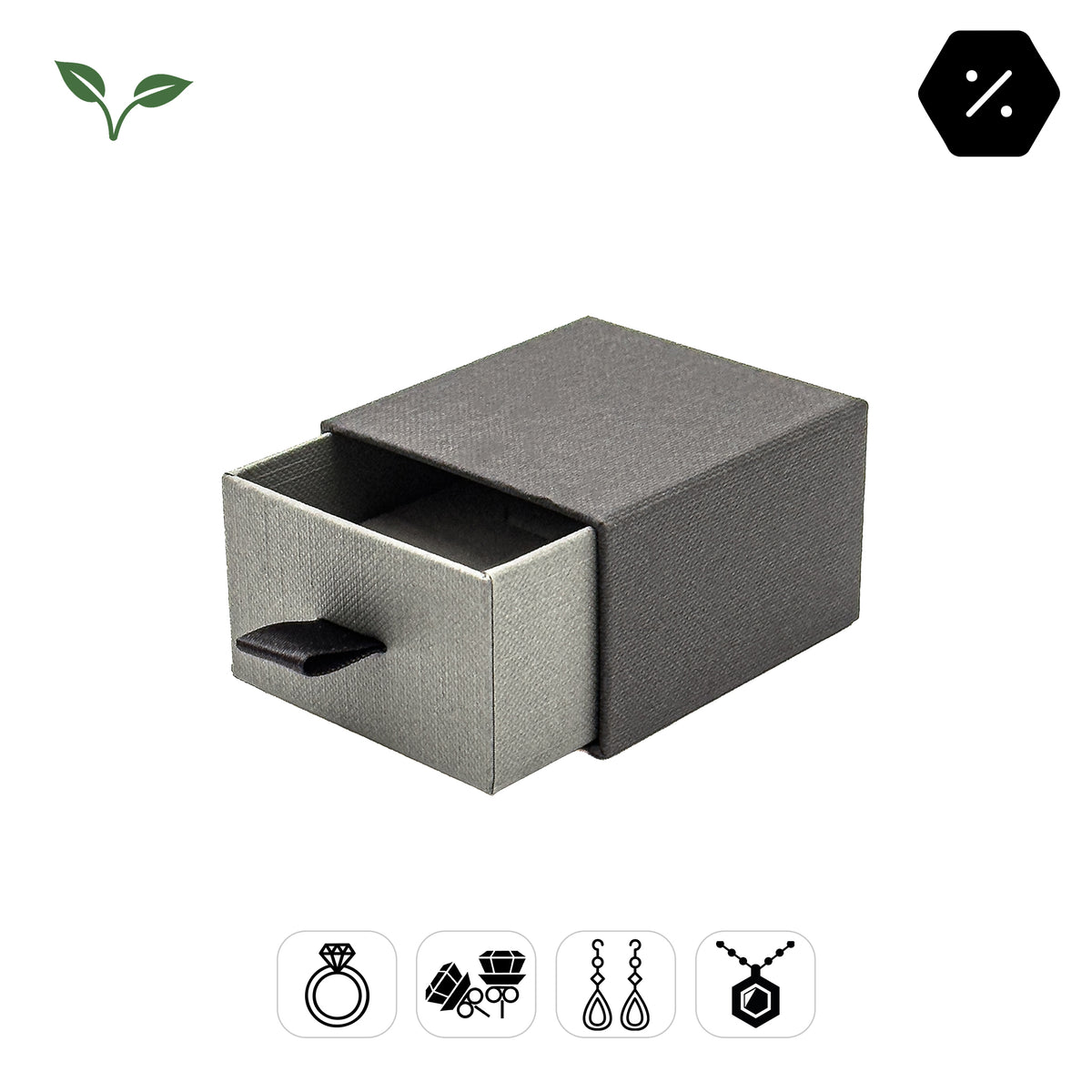 Drawer Ring & Stud Earring | Stylish Eco Pull-Out Jewellery Box (Pack of 30)