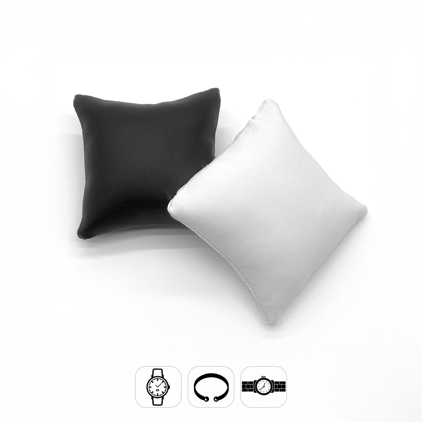 Assorted Clearance Displays | Black / White PU Leather Showcases