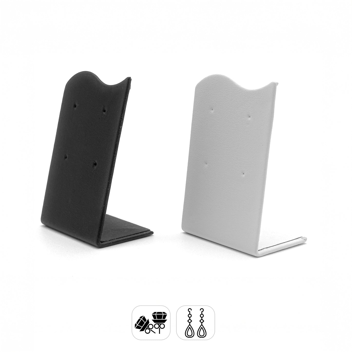 Assorted Clearance Displays | Black / White PU Leather Showcases