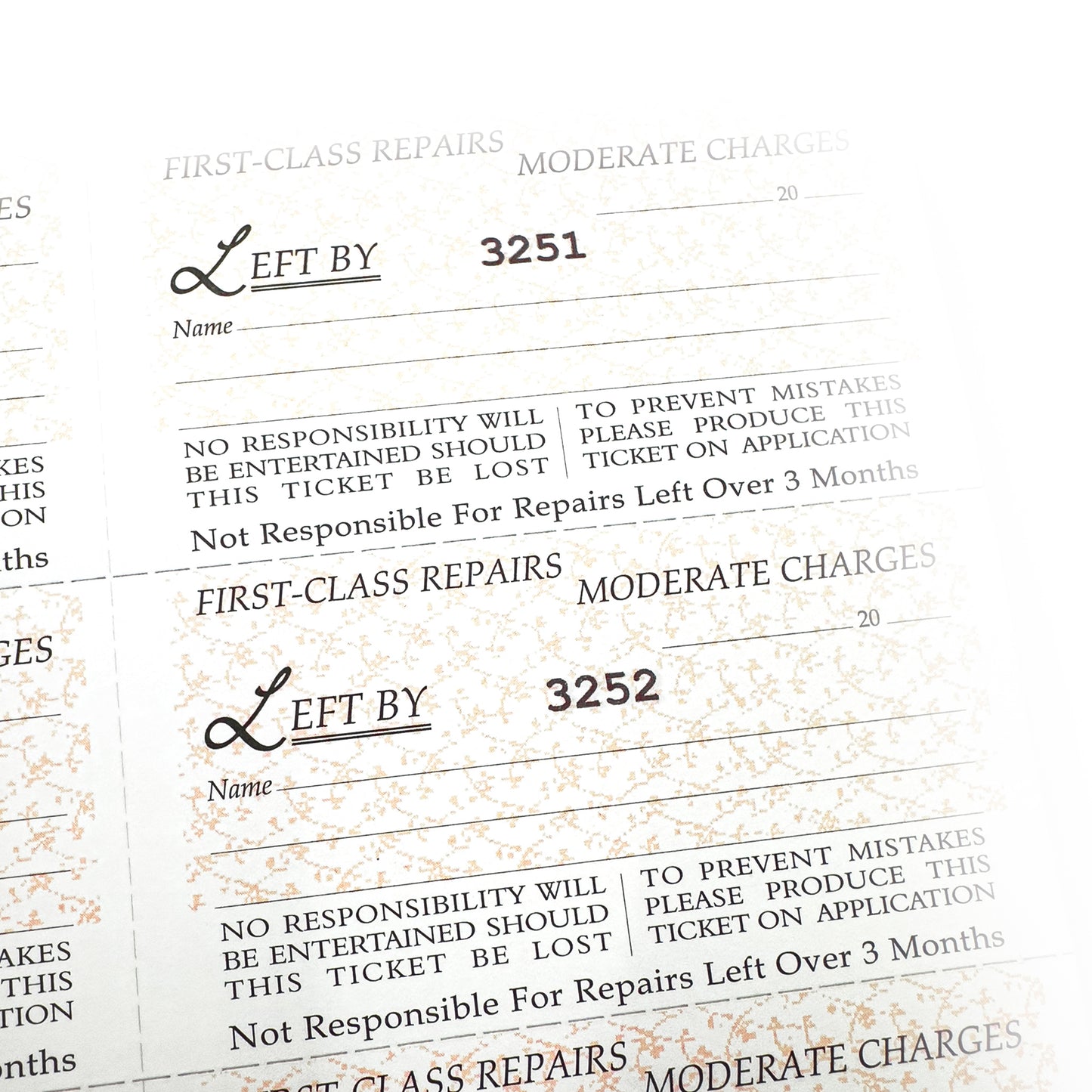 Duplicate Repair Book | 1000 Self-Duplicating Tickets | Jewellers' Essentials