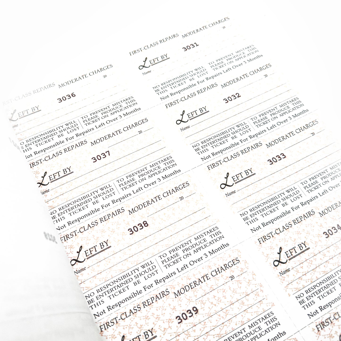 Duplicate Repair Book | 1000 Self-Duplicating Tickets | Jewellers' Essentials
