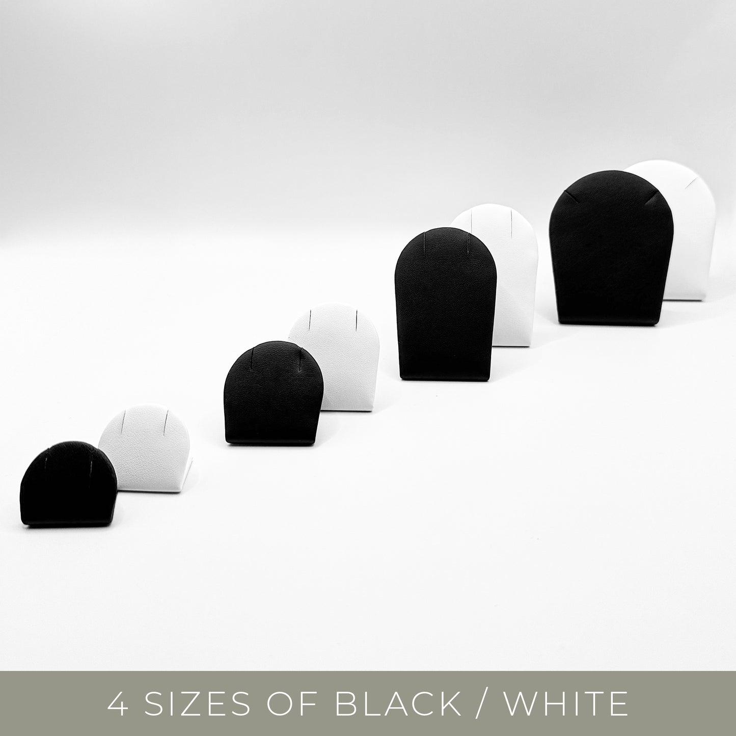 Round Earring / Pendant Display Stand | 4 Sizes of Black / White