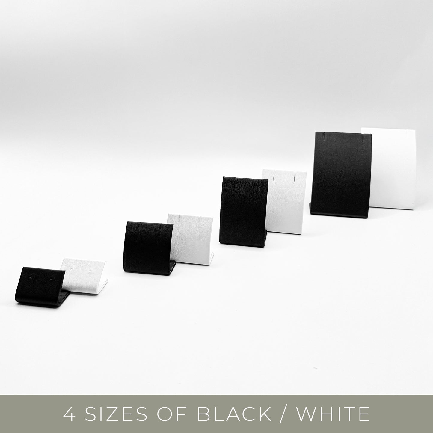 Square Earring / Pendant Display Stand | 4 Sizes of Black / White