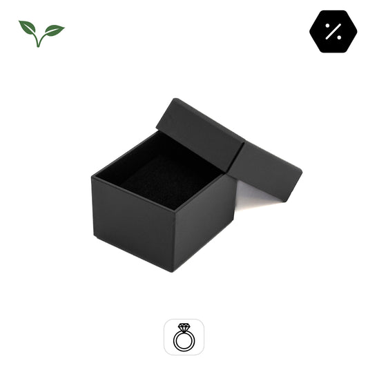 Earth | Compostable Bio-Plastic Ring Box | Sustainable Gift Packaging (Pack of 100)