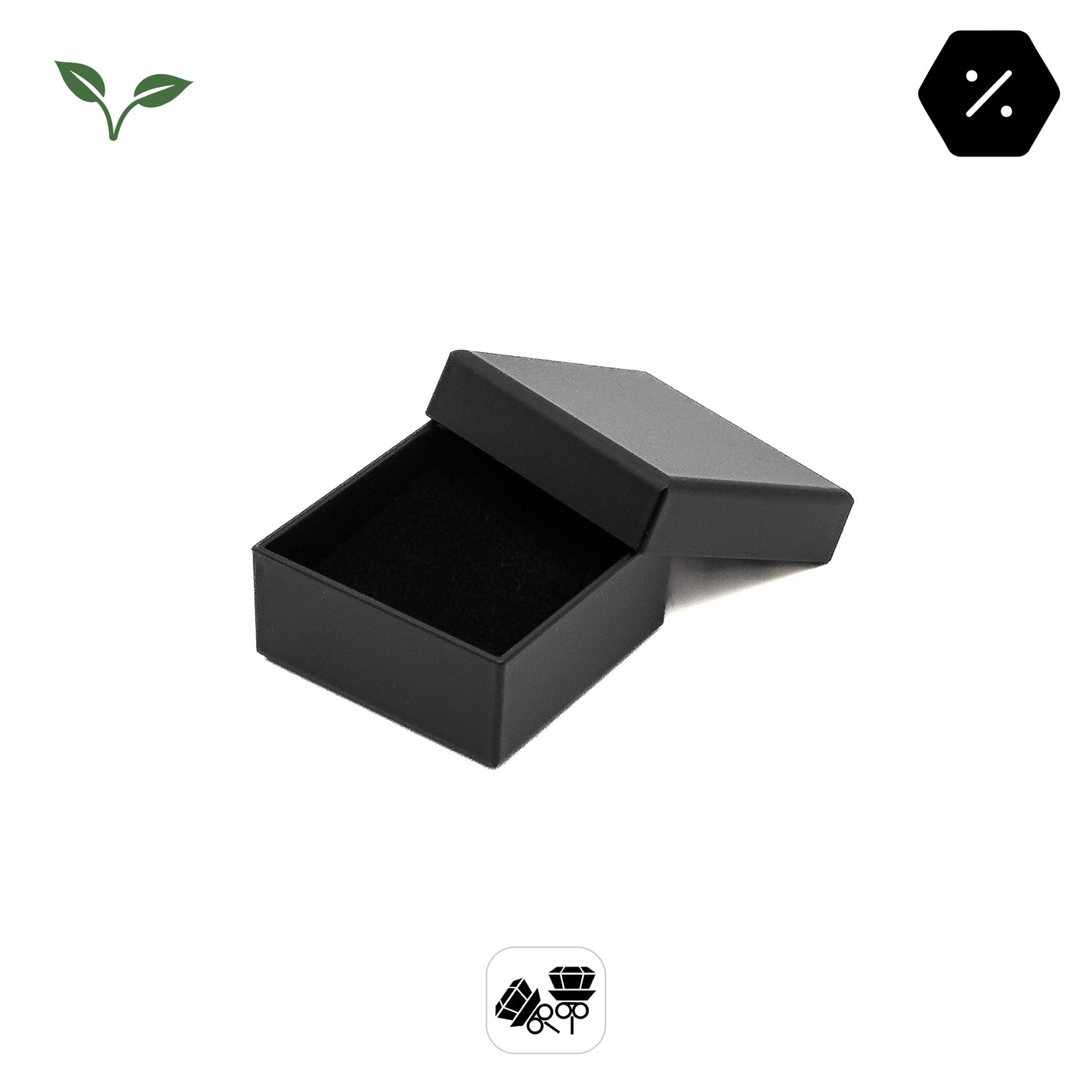Earth | Compostable Bio-Plastic Stud Earring Box | Sustainable Gift Packaging (Pack of 100)