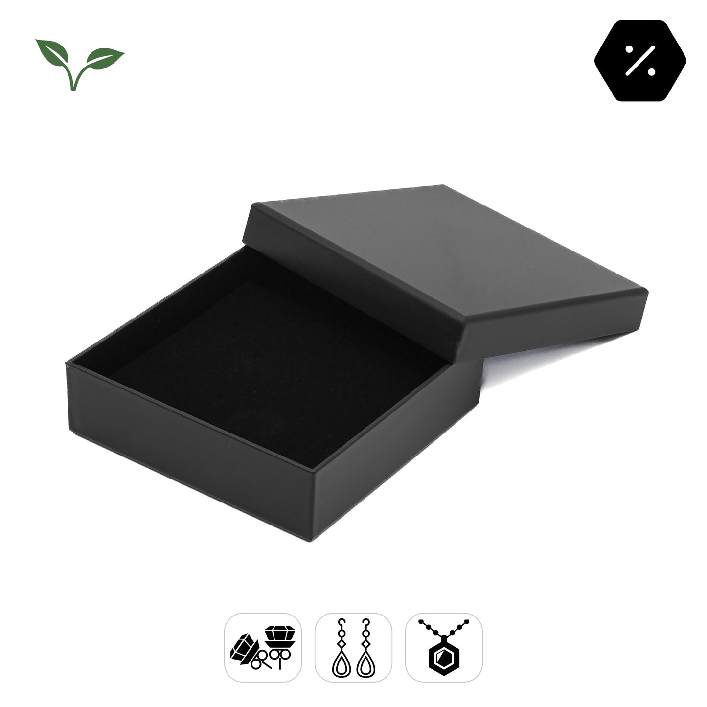 Earth | Compostable Bio-Plastic Pendant / Universal Box | Sustainable Gift Packaging (Pack of 50)