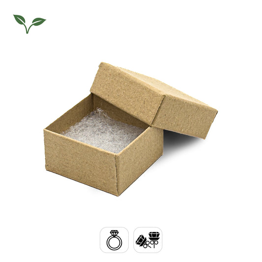 EcoBoard | Eco-Friendly Kraft Ring / Stud Earring Box (Pack of 50)
