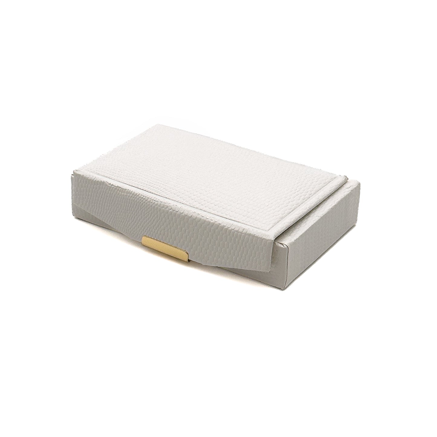Elegance | Premium White Textured Leatherette Wedding Day Ring Case with Gold Button Closure (Pack of 10)