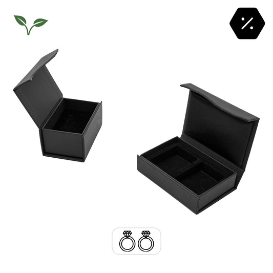 Eternity | Affordable Wedding Day Ring Boxes with Stylish Magnetic Wave Closure (Pack of 10)