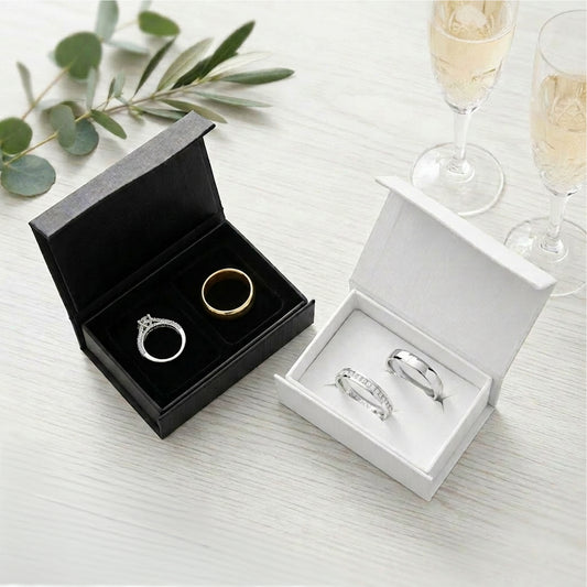 Eternity | Affordable Wedding Day Ring Boxes with Stylish Magnetic Wave Closure (Pack of 10)