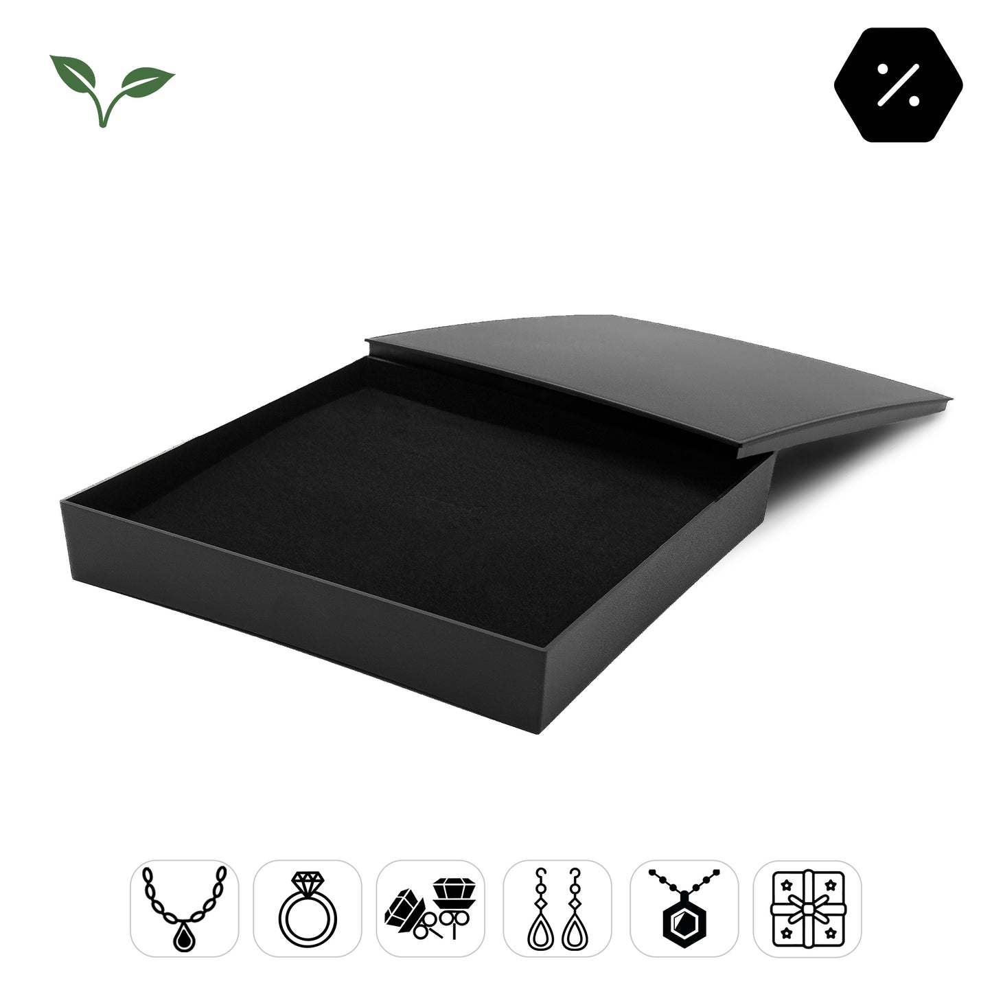 Futura | Eco-Plastic Necklace / Gift Set Box, Innovative & Recyclable | Affordable Packaging (Pack of 10)