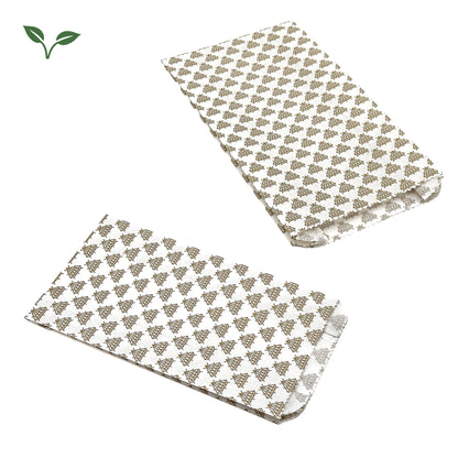 Gold & White Diamond Design Paper Bags | Affordable & Recyclable Packaging (Pack of 1000)