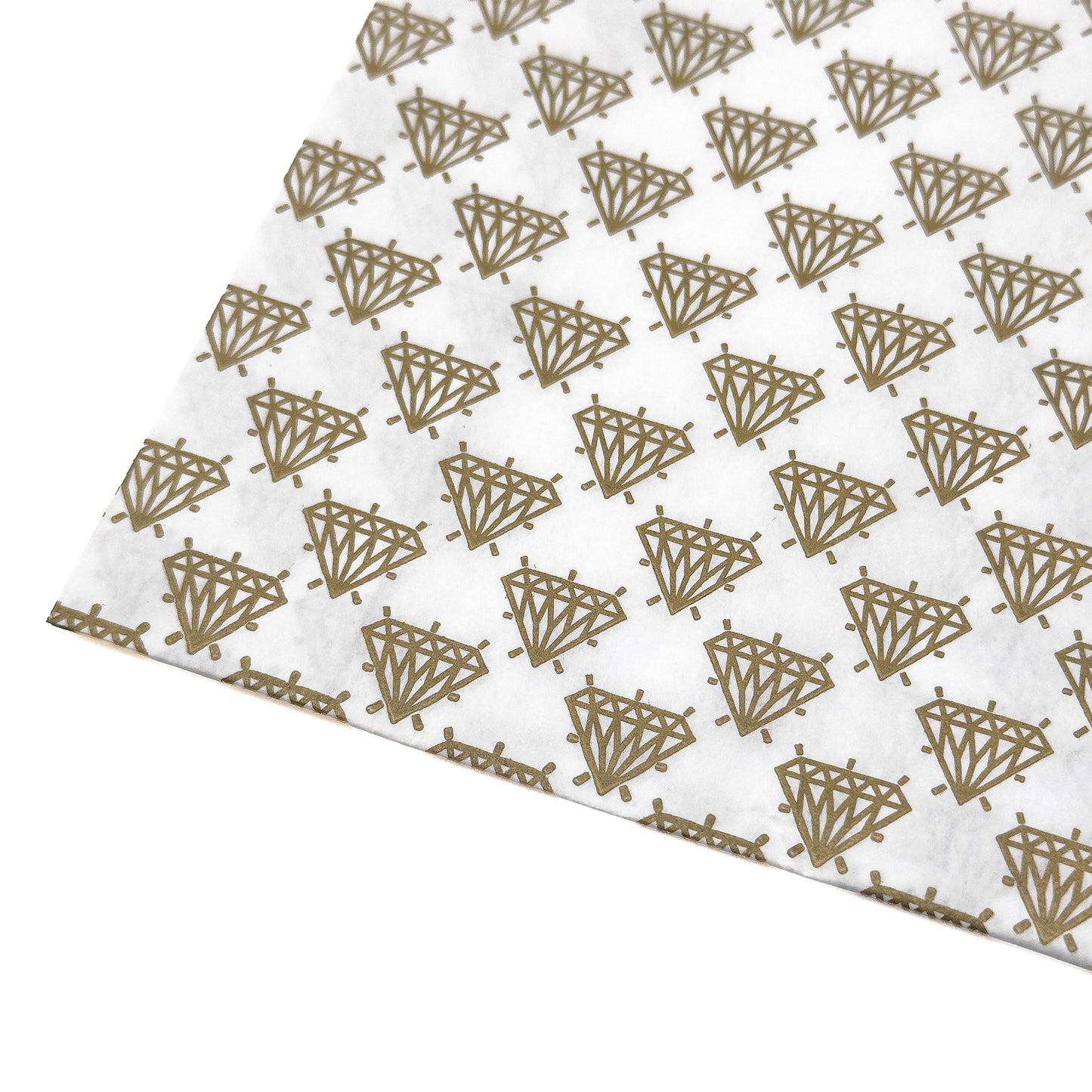 Gold & White Diamond Design Paper Bags | Affordable & Recyclable Packaging (Pack of 1000)
