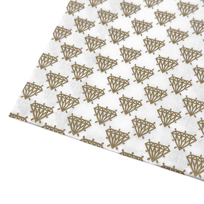 Gold & White Diamond Design Paper Bags | Affordable & Recyclable Packaging (Pack of 1000)