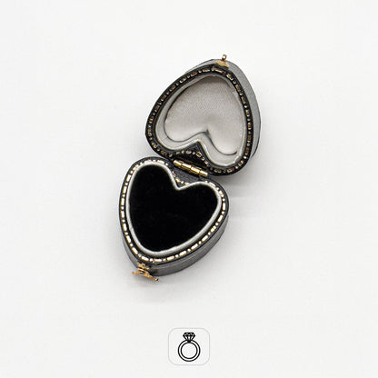 Venice | Classic Heart-Shaped Ring Case with Gold Clasp (Pack of 6)