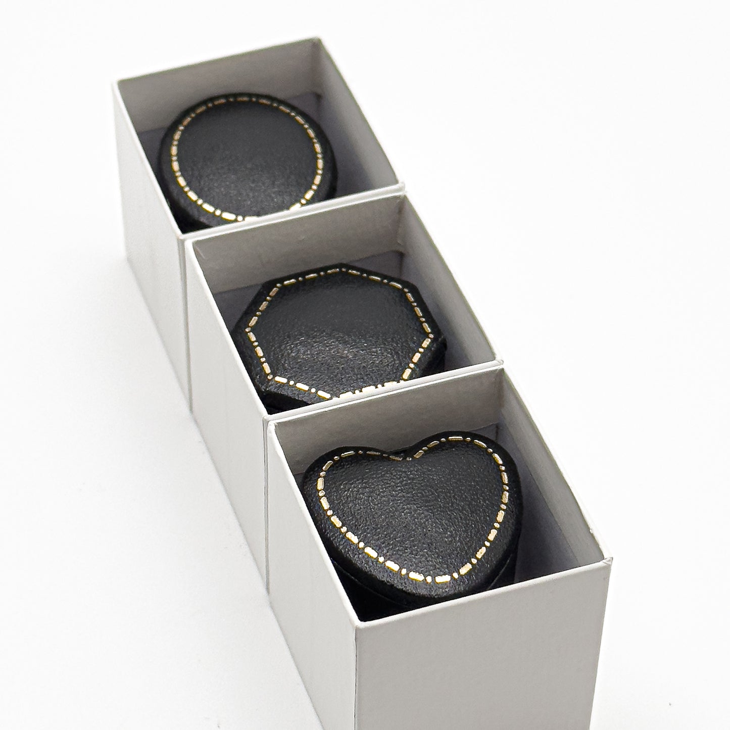 Venice | Classic Oval-Shaped Ring Case with Gold Clasp (Pack of 6)